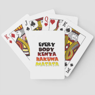 Colourful Hakuna Matata: A Kenyan Celebration Playing Cards