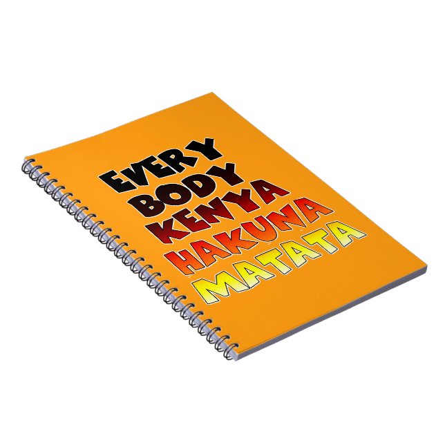 Colourful Hakuna Matata: A Kenyan Celebration Spiral Notebook (Right Side)