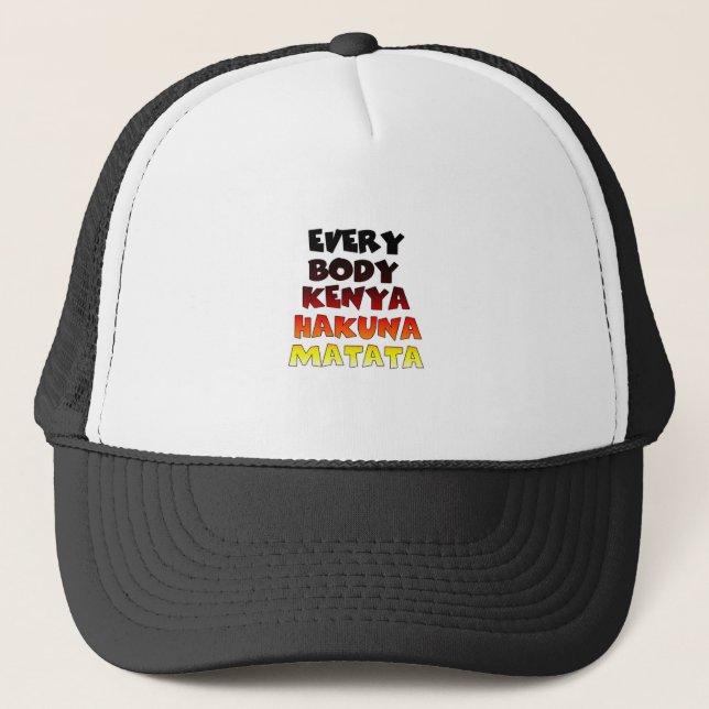 Colourful Hakuna Matata: A Kenyan Celebration Trucker Hat (Front)