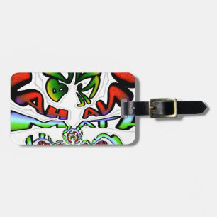 Colourful Hakuna Matata Graffiti Art Print Luggage Tag