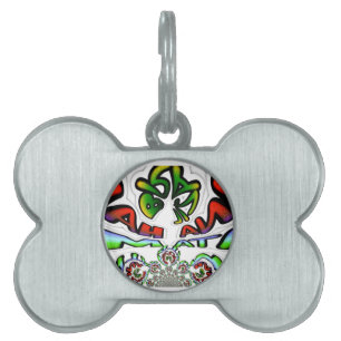Colourful Hakuna Matata Graffiti Art Print Pet ID Tag