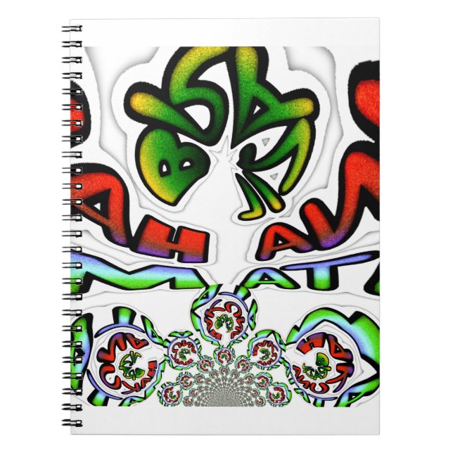 Colourful Hakuna Matata Graffiti Art Print Spiral Notebook (Front)