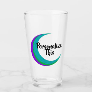 Colourful Halfmoon Customisable Glass