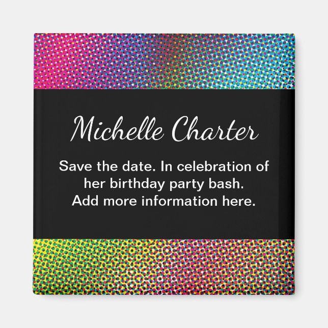 Colourful Halftone Magnet (Front)