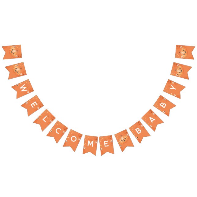 Colourful Halloween Baby Shower Boo Themed Bunting (All)