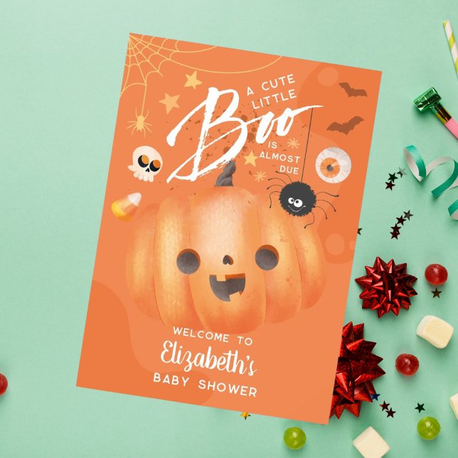 Colourful Halloween Baby Shower Boo Themed Poster (Creator Uploaded)