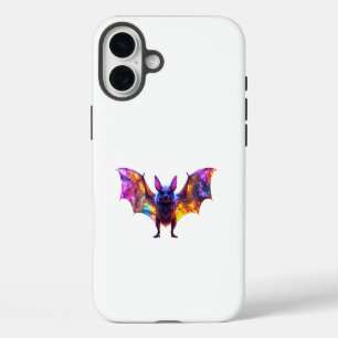 Colourful Halloween Bat iPhone 16 Plus Case