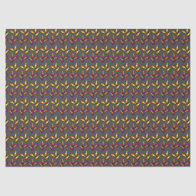 Colourful Halloween Candy Corn Pattern Tissue Pape Paper (Front)