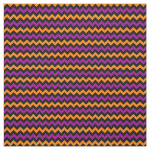 Colourful Halloween Chevron Pattern Fabric