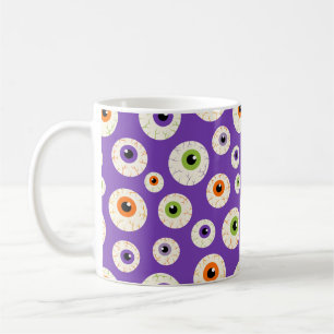 Colourful Halloween Eyeballs Pattern Coffee Mug