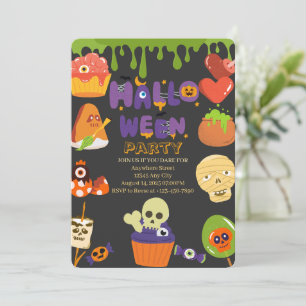 Colourful Halloween Party Invitation