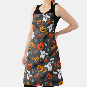 Colourful Halloween pattern Apron
