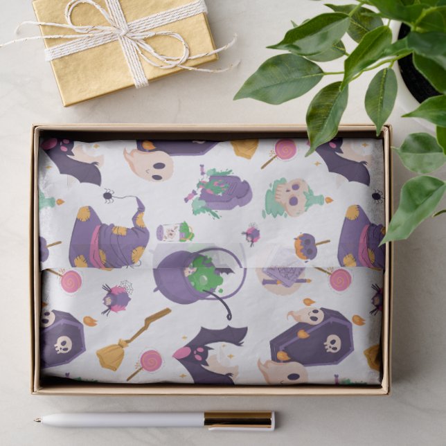 Colourful Halloween Pattern Tissue Paper (Gift)