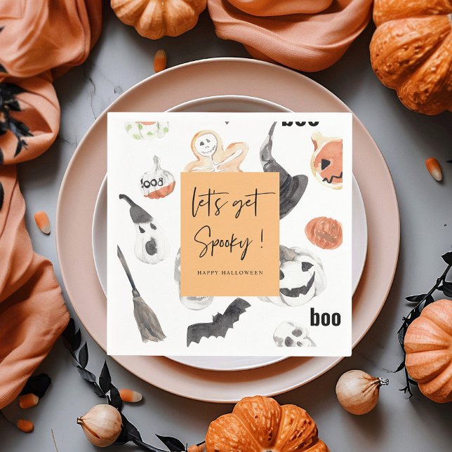 Colourful Halloween Scary Pattern |Happy Halloween Napkin (Creator Uploaded)