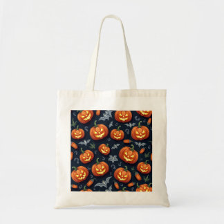 Colourful Halloween Scary Pattern |Happy Halloween Tote Bag