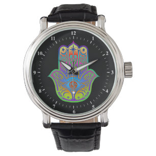 colourful hamsa amulet watch