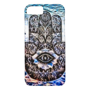 Colourful Hamsa Eye Fractal Art Case-Mate iPhone Case