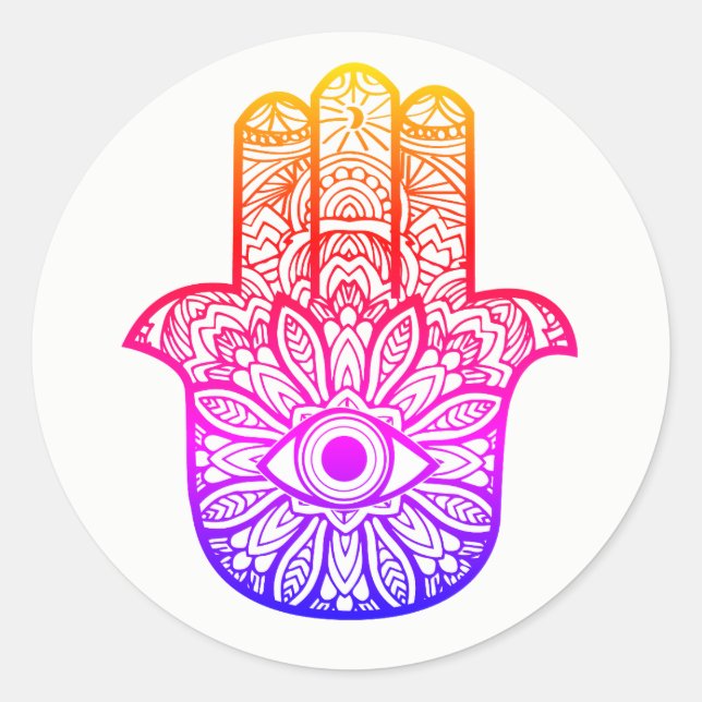 Colourful Hamsa Sticker (Front)