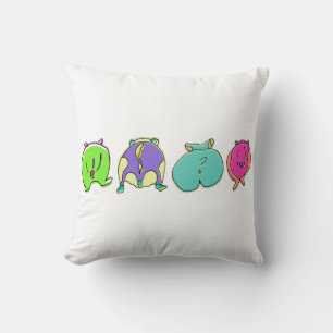 Colourful Hamster Butts Cushion