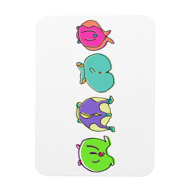 Colourful Hamster Butts Magnet (Vertical)