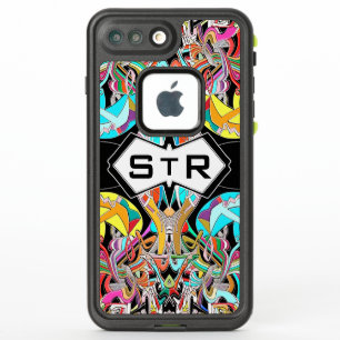 Colourful Hand Drawn Abstract I Monogram Initials