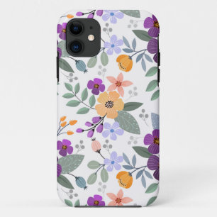 Colourful Hand Drawn flowers Case-Mate iPhone Case