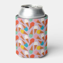 Colourful Hand-Drawn Ice Cream Cone Pattern 