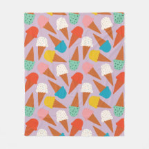 Colourful Hand-Drawn Ice Cream Cone Pattern 