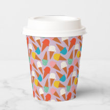 Colourful Hand-Drawn Ice Cream Cone Pattern 