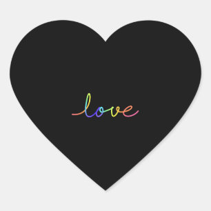 Colourful Hand Drawn Love Sticker