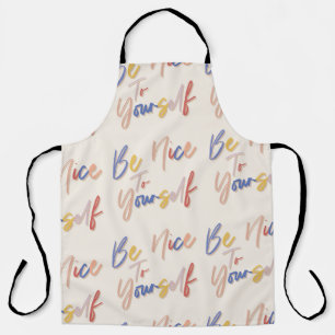Colourful Hand Drawn Motivational Pattern Apron