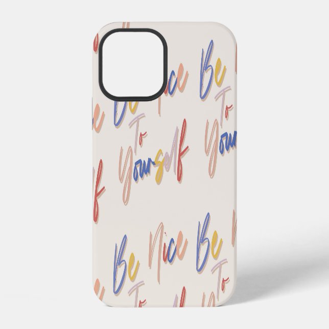 Colourful Hand Drawn Motivational Pattern iPhone Case (Back)