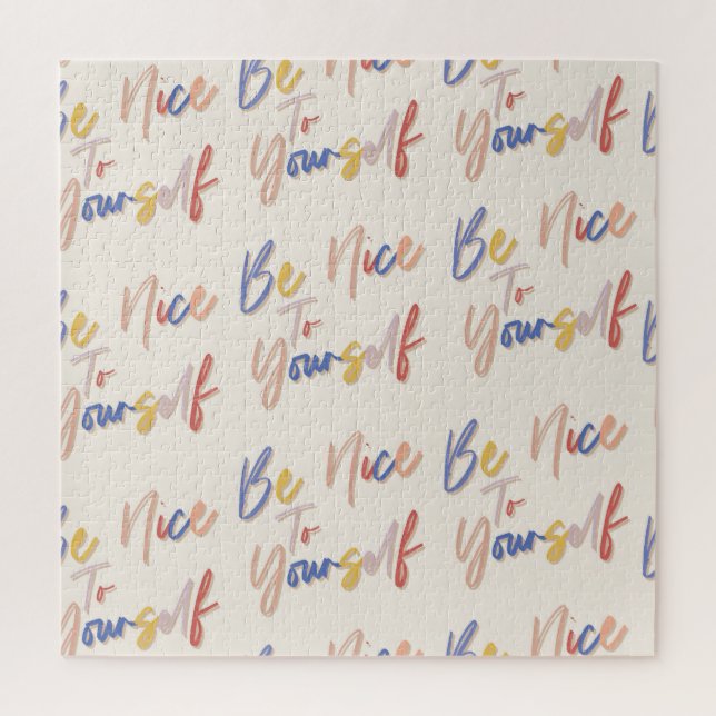 Colourful Hand Drawn Motivational Pattern Jigsaw Puzzle (Vertical)