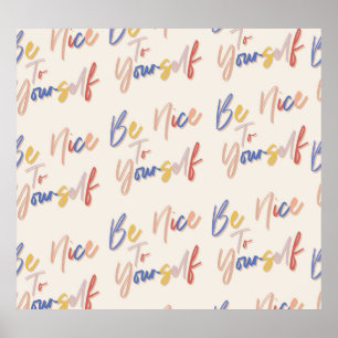 Colourful Hand Drawn Motivational Pattern Poster