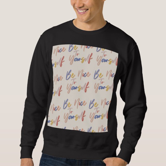 Colourful Hand Drawn Motivational Pattern Sweatshirt (Front)