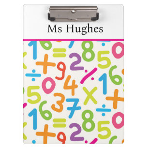 Colourful Hand Drawn Numbers Pattern - Teacher Clipboard