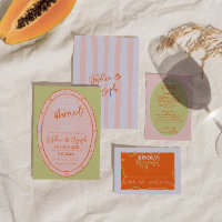 Colourful Hand Drawn Painted Whimsical Wedding