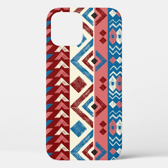 Colourful Hand-Drawn Tribal Pattern Case-Mate iPhone Case (Back)
