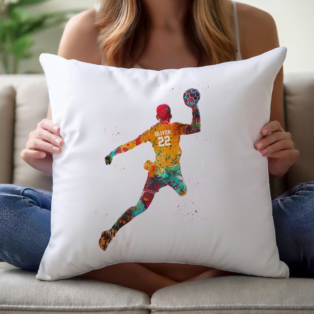 Colourful Handball Player Cushion (Creator Uploaded)