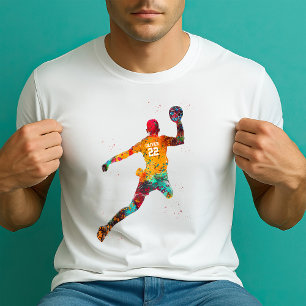 Colourful Handball Player T-Shirt