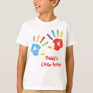 Colourful Handprint Daddy’s Little Artist T-Shirt