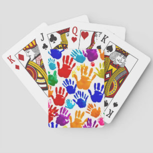 Colourful HandPrint Playing Cards