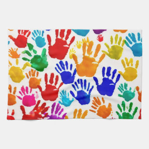 Colourful HandPrint Tea Towel
