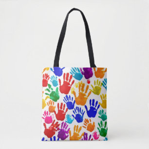 Colourful HandPrint Tote Bag