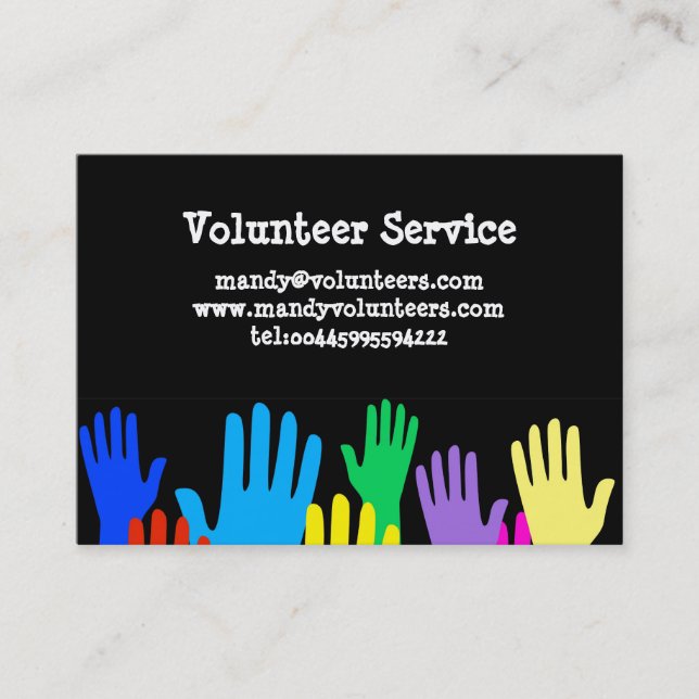 Colourful Hands Business Card (Front)