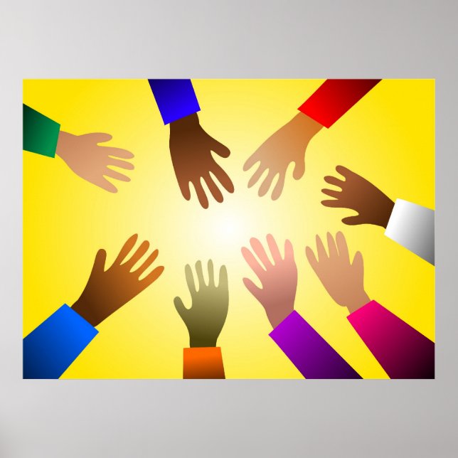 Colourful Hands Poster (Front)