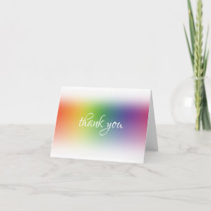 Colourful Handwritten Thank You Script Abstract