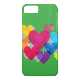 Colourful Hanging Hearts Case-Mate iPhone Case