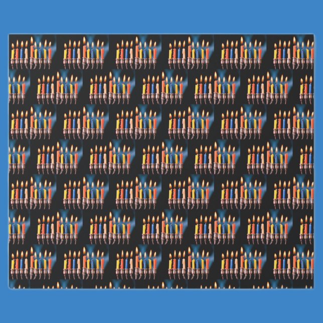 🕎 Colourful  Hanukkah Menorah Wrapping Paper (Creator Uploaded)