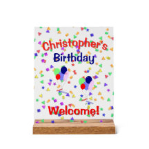 Colourful Happy Birthday Acrylic Sign